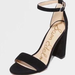 Sam Edelman Suede Block Heels - Black, Size 7